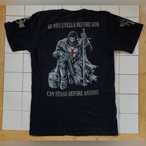 Warrior 12 “He Who Kneels Before God Can Stand Before Anyone” TShirt